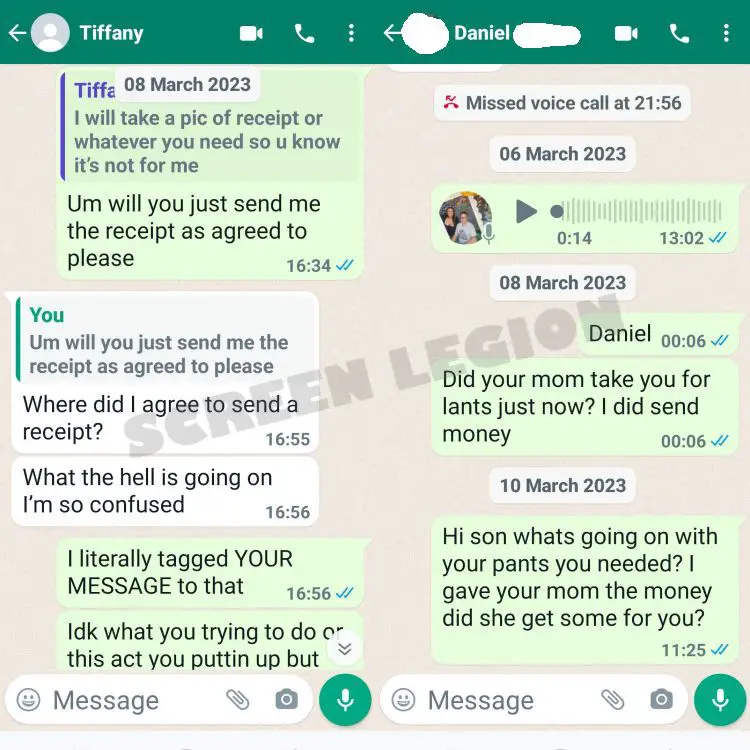 Drama between Ronald Smith and Tiffany Franco