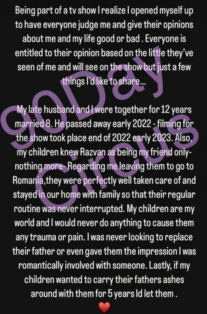 Amanda Wilhelm 90 Day Fiance Response